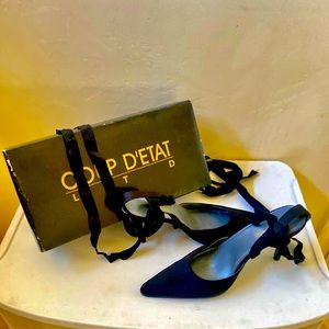 Woman’s Coup D’Etat black lace up heals